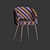 Elegant Basel Dining Chair 3D model small image 5