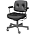 Ergonomic Grann Beige Office Chair 3D model small image 5