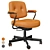 Ergonomic Grann Beige Office Chair 3D model small image 10