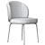 Elegant Upholstered Dining Chair 3D model small image 5