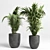 Modern Concrete Vase: Indoor Plant Collection 3D model small image 3