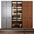 Modern Leather Wardrobe 3D model small image 1