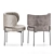 Sophisticated Akiko Chair by Gallotti & Radice 3D model small image 3