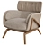 Elysia Lounge Chair: A Luxurious Blend of Comfort and Style 3D model small image 1