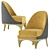 Luxurious DUKE Armchair: Elegant Design by CorteZari 3D model small image 6