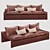 Cozy Corona Sofa Unwrapped 3D model small image 1