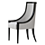 French Empire Fabric Armchair: Elegant and Luxurious 3D model small image 3