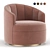 Modern Ergonomic Swivel Chair 3D model small image 1