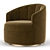 Modern Ergonomic Swivel Chair 3D model small image 4