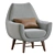 Elegant Cadeirao Armchair 3D model small image 1