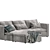 Elegant Realm Modular Sofa 3D model small image 6