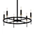 Elegant 6-Light Wagon Wheel Chandelier 3D model small image 1