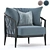 Modern Erica Armchair: Stylish and Comfortable 3D model small image 2