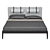 MOD Interiors Marbella Bed: Sleek Design with Walnut Finish 3D model small image 2