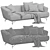 Ditra Italia Lennox Soft - Stylish 3D Sofa 3D model small image 3