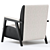 Elegant Upholstered Armchair 3D model small image 4