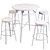 Industrial Loft Table and Stool Set 3D model small image 2