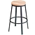 Industrial Loft Table and Stool Set 3D model small image 4