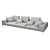 Luxurious Flexform Lifesteel Sofa 3D model small image 5
