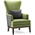 Elegant Bryn Wing Chair - Havertys 3D model small image 1