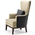 Elegant Bryn Wing Chair - Havertys 3D model small image 2