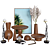 Modern Decorative Set 30-Piece 3D model small image 1