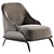 Modern Brigid Armchair: Sleek Design, Exportable 3D model small image 4