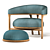 Modern 1290 Armchair: Sleek and Stylish 3D model small image 1