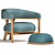 Modern 1290 Armchair: Sleek and Stylish 3D model small image 2