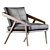 Contemporary Carioca Armchair 3D model small image 3