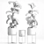 Tropical Plant Collection: Exotic Ficus Lyrata in Stylish Zara Home Pot 3D model small image 6