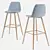 Sleek Santyago Bar Stool 3D model small image 1