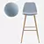 Sleek Santyago Bar Stool 3D model small image 2