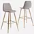 Sleek Santyago Bar Stool 3D model small image 3