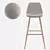 Sleek Santyago Bar Stool 3D model small image 4