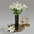 Elegant Lily White Decor Set 3D model small image 1