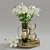 Elegant Lily White Decor Set 3D model small image 4