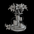 Elegant Lily White Decor Set 3D model small image 6