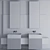 Modern Bathroom furniture T2 3D model small image 6