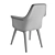 Elegant Wood Armchair: Viva 3D model small image 5