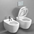 Title: Duravit Starck 3 Wall-Hung Toilet & Bidet Set 3D model small image 4