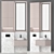 Modern Bathroom Set 10: Sink, Faucet, Mirror, Cabinet 3D model small image 1