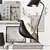 Modern Decor Set: Eames Bird, Ceramic Vase, Eucalyptus 3D model small image 4