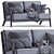 Mistana Ronaldo Leather Sofa 3D model small image 4