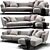 Luxurious Ditre Italia Lennox Chaise Lounge 3D model small image 6