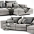 Molteni & C Turner Chaise Longue: Elegant & Versatile Couch 3D model small image 2