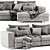 Molteni & C Turner Chaise Longue: Elegant & Versatile Couch 3D model small image 3