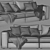 Sophisticated Linteloo Hamptons 2-Seater Sofa 3D model small image 4