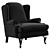 Elegant Black Armchair: Eichholtz / Frank Sinatra 3D model small image 2