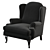 Elegant Black Armchair: Eichholtz / Frank Sinatra 3D model small image 5